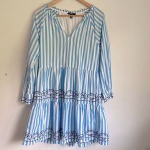 Hatley|Striped Long Sleeve Tiered Dress sz small